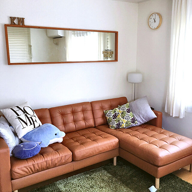 Lounge,ソファ,IKEA,本革ソファー,2階リビング,こどもと暮らす。,ランズクローナ jimiの部屋
