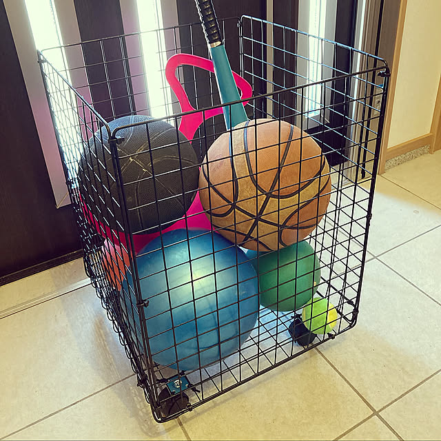 ボール収納,ダイソー,セリア,セリア DIY,5人家族,Entrance ma.homeの部屋