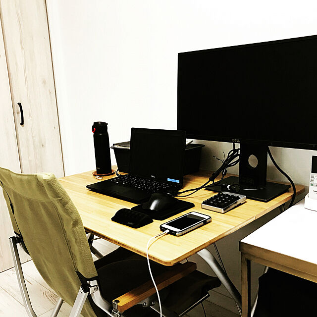 My Desk,アウトドアテーブル,ローチェア,テレワーク,スノーピーク aoruiの部屋