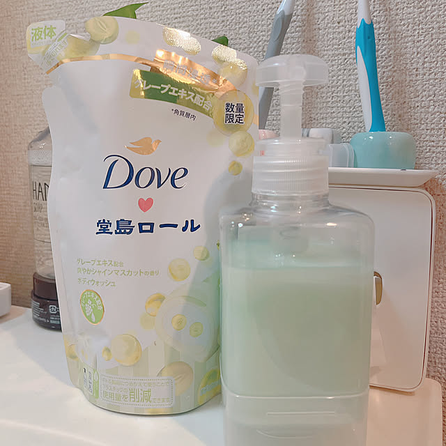Bathroom,Dove,ボディーソープ,夫婦二人暮らし,100均,堂島ロール ayachannelの部屋