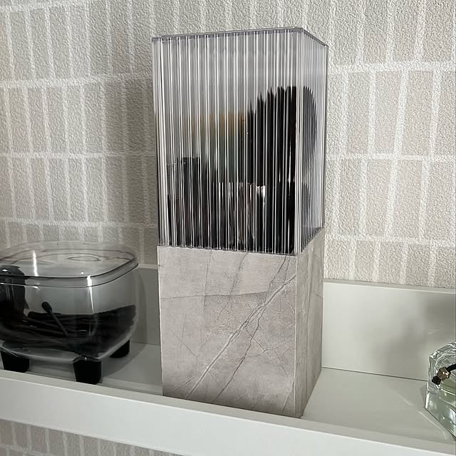 ジャストフィット,洗面所,メイクブラシ収納,メイク道具収納,100均,セリア,雑貨,Bathroom marucoの部屋