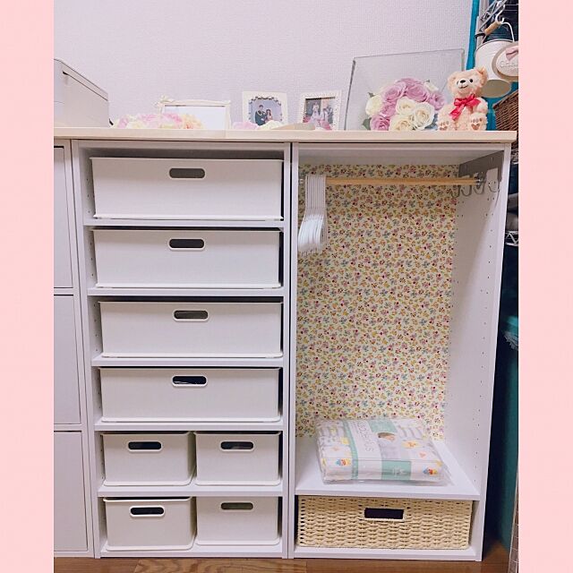My Shelf,ベビーグッズ収納,ニトリ,カラーボックス,出産準備,妊婦ちゃん cinderellaの部屋