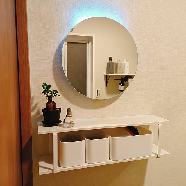 Bathroom,賃貸DIY,北欧,ドレッサーDIY,ヘアピン収納,IKEA,セリア,カインズホーム,DIY chokiiの部屋
