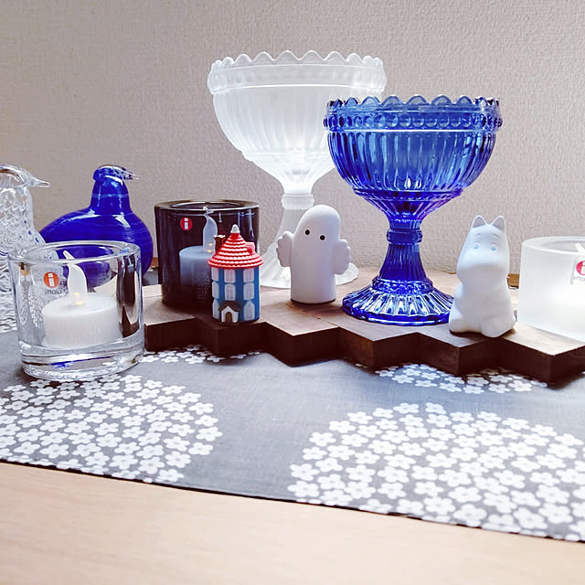 My Desk,夏の模様替え,北欧ナチュラル,普通のおうち,普通の家,小さなお家,狭小3階建,狭小住宅,2階リビング,季節を感じる暮らし,キャンドルホルダー,LEDキャンドル,イッタラ kivi,ムーミン,マリボウル,イッタラ,Iittala,北欧雑貨,セリア 手ぬぐい,イッタラバード,bird,ガチャガチャ masumiの部屋