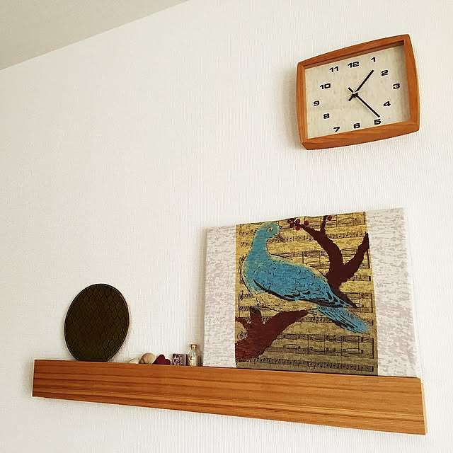 On Walls,古着リメイク,一人暮らし,賃貸アパート,unico 時計,無印良品 re-hoppeの部屋