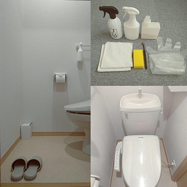 Bathroom,掃除,賃貸アパート,シンプルが好き,掃除しやすく,シンプルにすっきりと暮らす,アパート暮らし,ものの少ない暮らし,アパート,賃貸,ふたり暮らし,大東建託,狭いトイレ,トイレ掃除 mochikichiの部屋