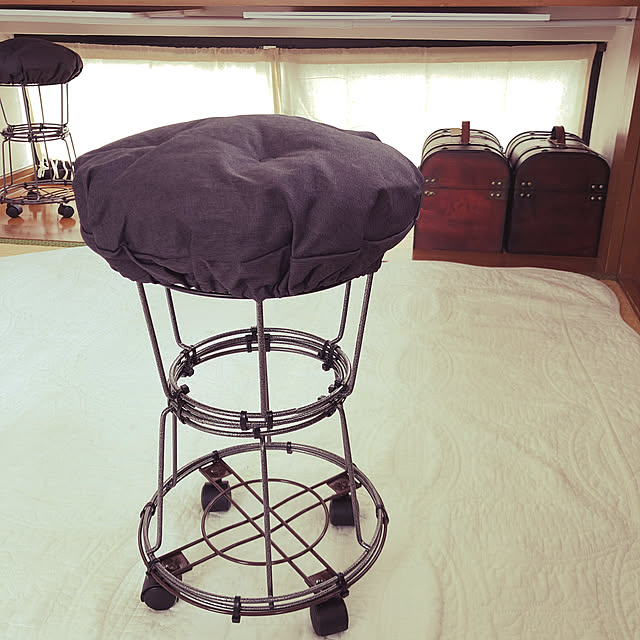 丸椅子DIY,出窓,10分でできる,ダイソー,100均,イベント参加,DIY,セリア,Lounge,和室 cayannnnの部屋