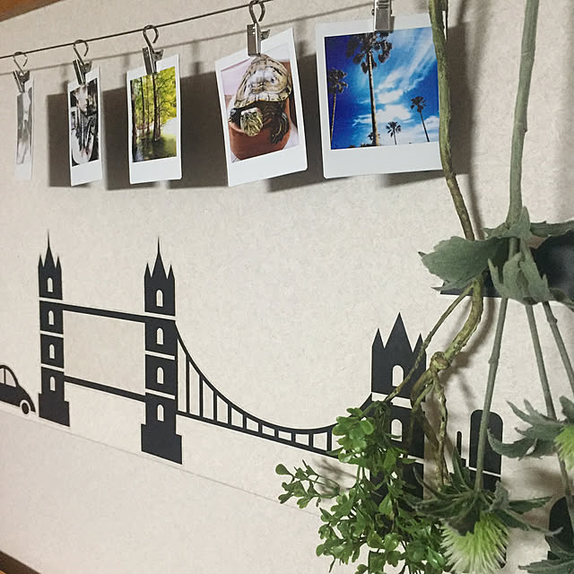 On Walls,ニトリのウォールステッカー,しゃれとんしゃあ会,アートをインテリアに取り入れたい,instax SHARE・モニター,スマホdeチェキ,instax SHARE SP-3,アート,パリのアパルトマン風,富士フイルム,いなざうるす屋さん,IKEA okyame-chanの部屋