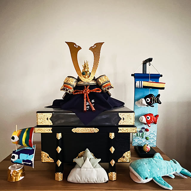 こいのぼり,こどもの作品,季節を感じる暮らし,こどものいる暮らし,ちりめん細工,スリコ,手作り,かぶと,こどもの日 makinaの部屋