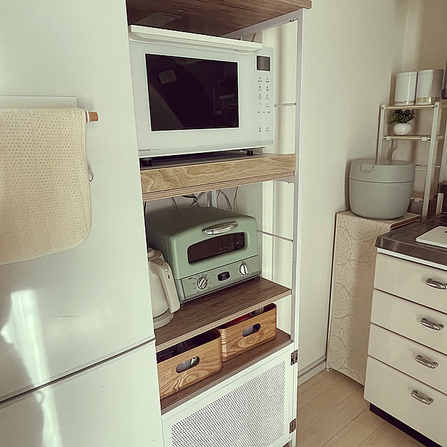 Kitchen,トースター,電子レンジ,団地　賃貸,キッチン収納 reiの部屋