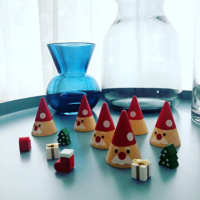 My Desk,クリスマス雑貨,木の雑貨,木のおもちゃ,クリスマス,シンプル,北欧好き,サイドテーブル,IKEAトレイテーブル,北欧,北欧インテリア,Mark’s文具雑貨 YYの部屋