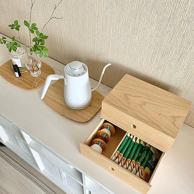 定位置,整理収納アドバイザー,収納,無印良品,コーヒーのある暮らし,ホワイトモカ,コーヒータイム,スターバックス,おうちカフェ,ナチュラルインテリア,温調ケトル,ig→kiyo_home,山善,心地よい暮らし,子どものいる暮らし,こどものいる暮らし,整理収納,My Shelf kiyoの部屋