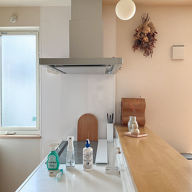 Kitchen,IH掃除,換気扇掃除,レンジフード掃除,大掃除,ナチュラルインテリア,整理整頓,木のぬくもり,余白のある暮らし,暮らしを整える,ドライフラワー tokonekoの部屋