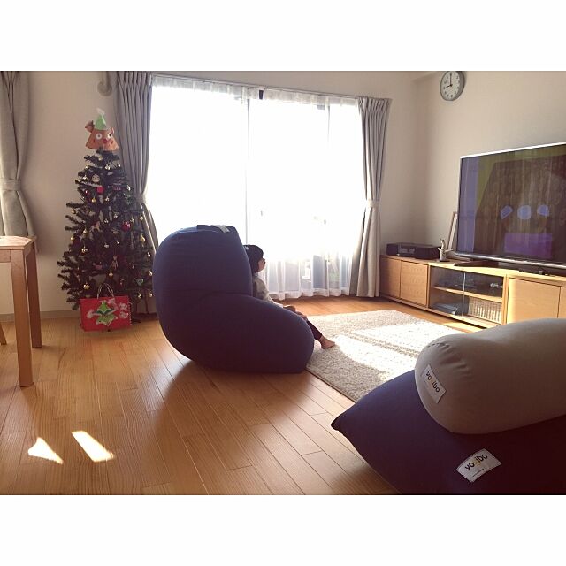 Lounge,クリスマスツリー,人をダメにするソファ,ソファ,Yogibo,ヨギボー,オーディオ,無印良品,テレビ周り,テレビボード,マンション暮らし,クリスマス maaLの部屋