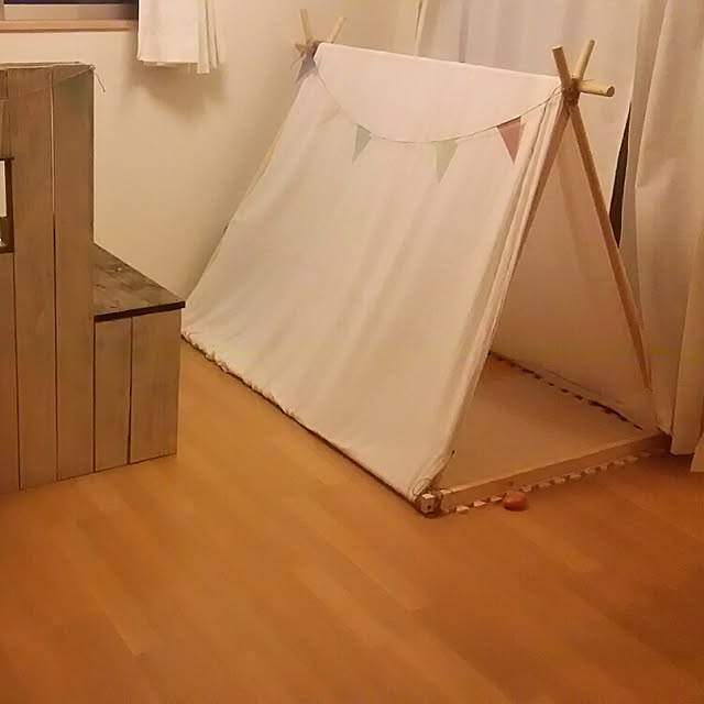 Bedroom,テント,DIY,SPF材,SPF材の95㎝縦カット、死にそうだった Masamiの部屋