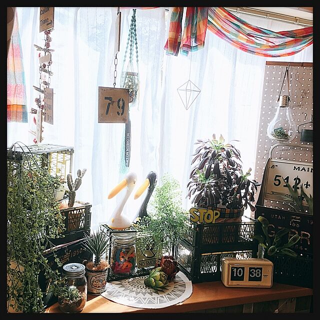 My Shelf,出窓,サリュ,アルティメットコンテナ,黒法師,しゃれとんしゃあ会,インスタtomomi.h0324,ダイソー,フェイクグリーン,賃貸,いなざうるす屋さん,観葉植物,ごちゃごちゃ Tomomiの部屋