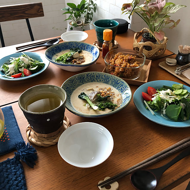 stay home,テーブルコーデ,台湾料理,家の中でできる事,朝食,丁寧な暮らし,観葉植物,グリーンのある暮らし,My Desk,レシピあり Rororiの部屋