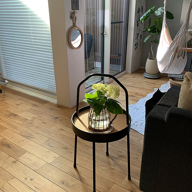 Lounge,掃除しやすく,アナベル,紫陽花,観葉植物,キャスター,ワゴン,おうちをキレイに保つ習慣,100均アイテム,Daiso Minteaの部屋