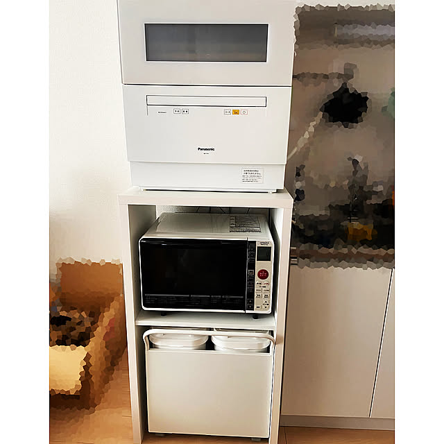 レンジラック,食洗機置き場,食洗機ラック,ゴミ箱,ダストワゴン,レンジ台,Kitchen,HITACHIヘルシーシェフ,Panasonic食洗機,ゴミ箱上の空間利用,ゴミ箱上ラック,据え置き食洗機,置き型食洗機,白井産業,ゴミ箱上収納,ゴミ箱収納,キッチンラック,シンデレラフィット,ヴォルデバ,パナソニック食洗機 k0uの部屋