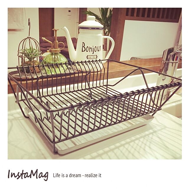 Kitchen,アイアンかご,IKEA,ナチュラル,雑貨,Instagram→izumi_0129 izの部屋