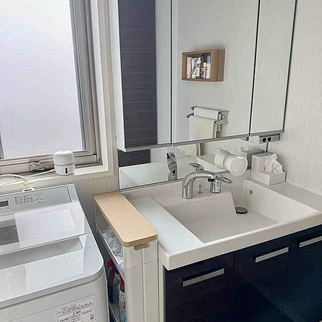 Bathroom,洗面所収納,洗面台周り,洗面所 収納,隙間活用,ワンルーム,一人暮らし,1K,賃貸,ひとり暮らし,賃貸インテリア,アース製薬,虫対策,快適な暮らし,マモルーム riririの部屋