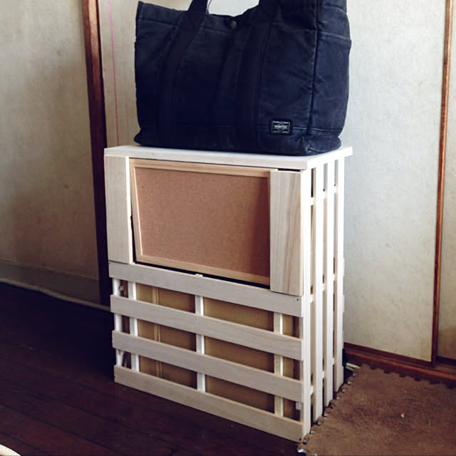 My Shelf,ゴミ箱DIY,コルクボード,DAISOすのこ,いつもいいねやコメありがとうございます♡ yokomokoの部屋