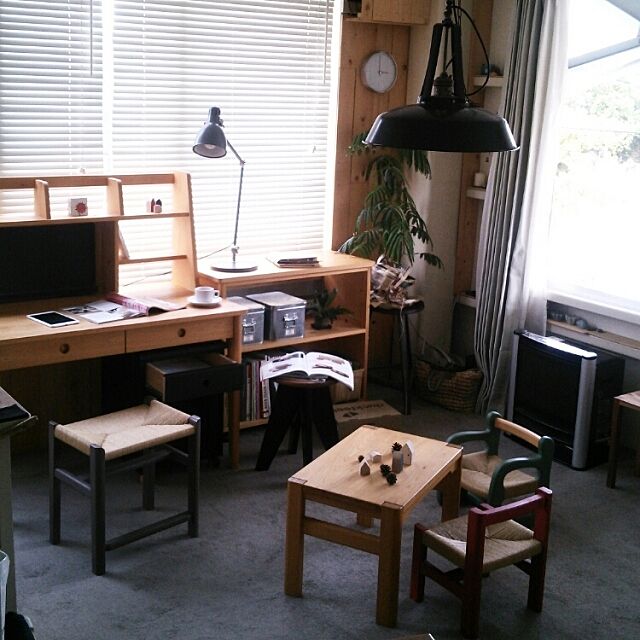 My Desk,インダストリアル,工業ランプ,アイアン,北欧,自然素材,FBF,ソフトインダストリアル F.B.Fの部屋