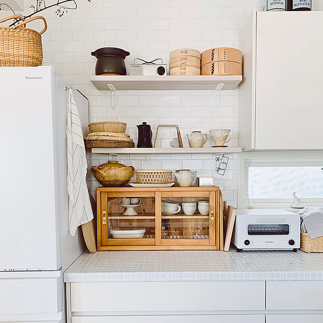 作家さんの器,オーブントースター,キッチンカウンター,かご収納,急須,愛用品,いつもありがとうございます(ᵔᴥᵔ),家電,リベイカー,Kitchen mogの部屋