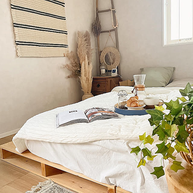 Bedroom,BOHOインテリア,NELLマットレス,パレットベッド,寝室,寝室インテリア,リラックス空間,雑貨,カフェ風,海外風インテリア,海外インテリア lalaoinkの部屋