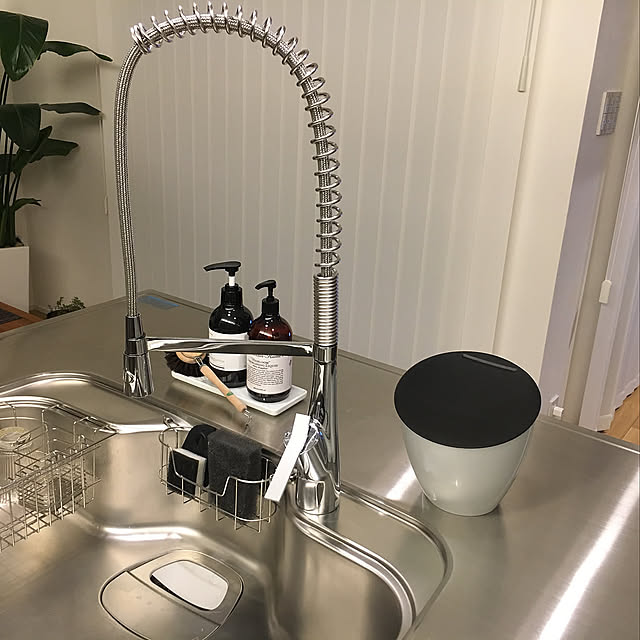 Kitchen,ダストボックス,三栄水栓,ステンレスキッチン,掃除,オイルメンテナンス qu_miiiiiiiの部屋