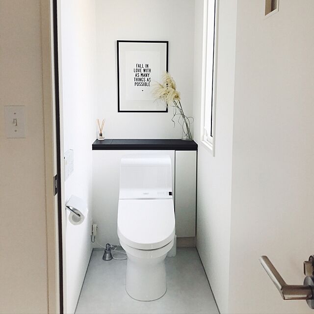 Bathroom,kawajun,男前,モノトーン,お花を飾る,ドライフラワー,雑貨,北欧 e__riの部屋