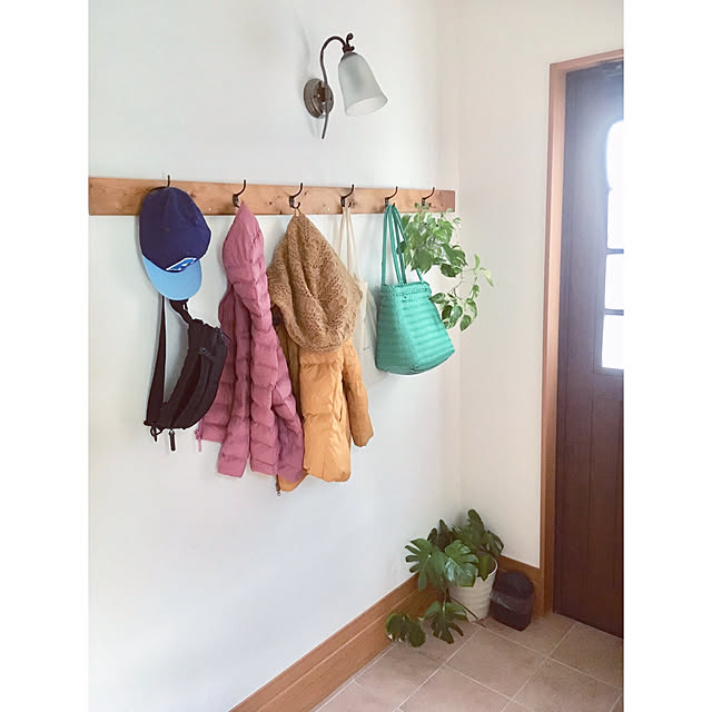 玄関収納,コート掛け,DIY,壁かけフック,壁かけ収納,Entrance nekomusumeの部屋