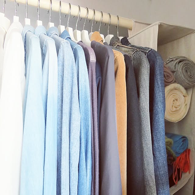収納アイデア,インスタ→achipetit,Blogやってます♪,収納,DIY,ハンガーポールつけました,白,IKEA,無印良品,衣替え,クローゼット,私の部屋,LIMIA→ak3 で検索♪,ak3-収納 ak3の部屋