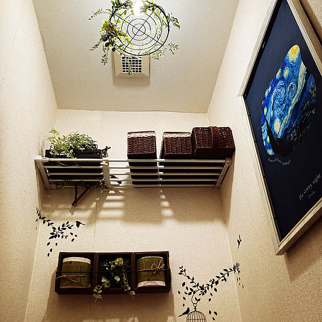 Bathroom,アイアンサークルフック,フェイクグリーン,トイレのインテリア,DIY,カフェ風,seria,妻のお気に入り,不思議な妻,Daiso Tsuyoshiの部屋