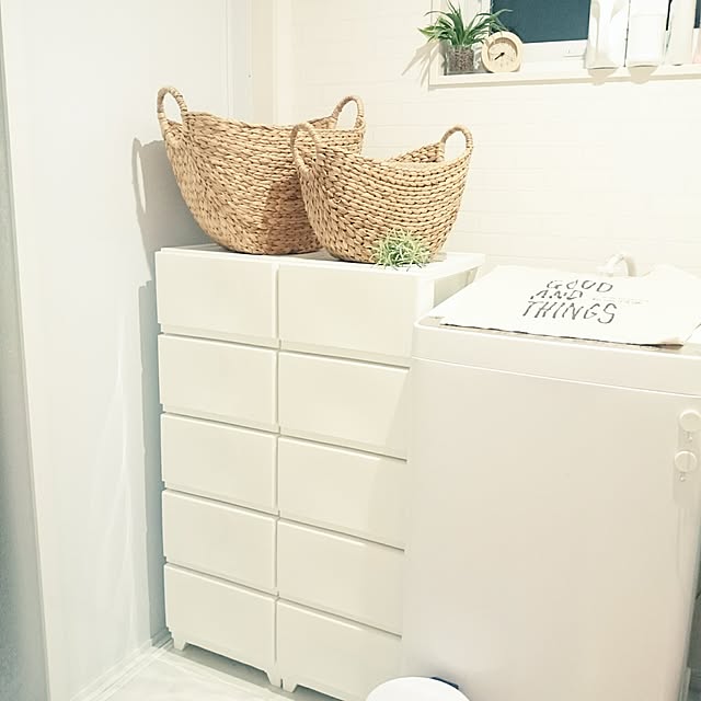 Bathroom,ニトリ,かご収納,5段チェスト Miiiiiの部屋