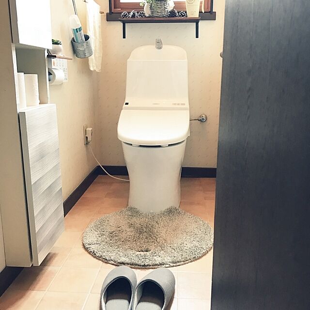 Bathroom,トイレ,セリア,テラコッタ風クッションフロア,しまむらのトイレマット mayuの部屋