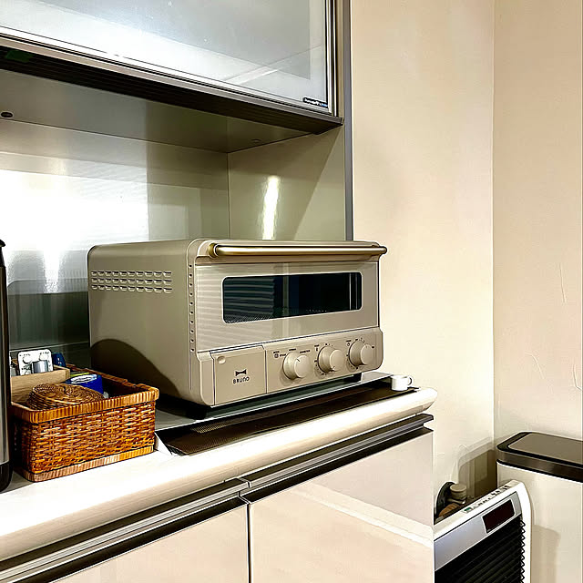 山崎産業　タワー　ランチョンマット収納,山崎実業 tower,ランチョンマット収納,山崎実業,RoomClipショッピング,スチーム&ベイクトースター,ブルーノのある生活,ルームクリップショッピング,パモウナ,ブルーノスチームアンドベイク,ブルーノ,パモウナ 食器棚,ブルーノトースター,スチームトースター,パモウナカップボード,Kitchen tamabaka1971の部屋