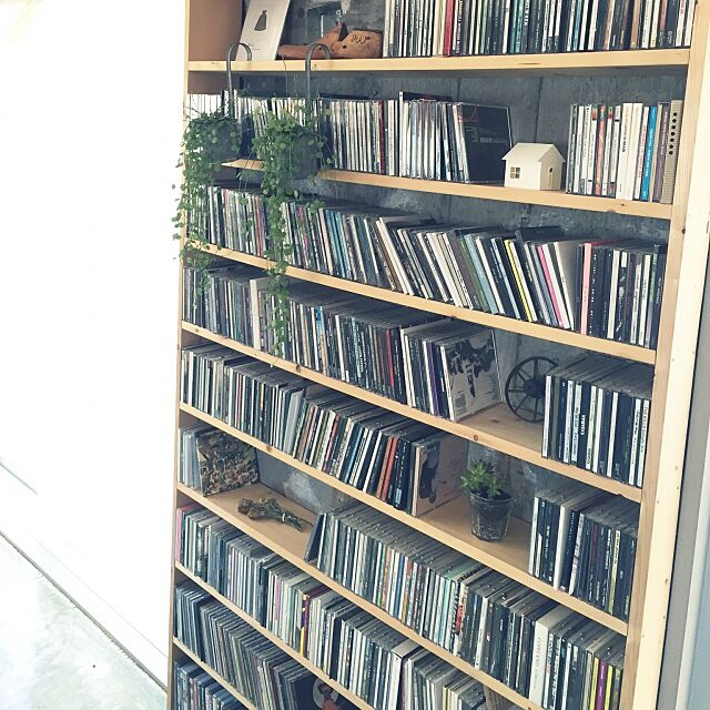 My Shelf,この後ディスキディアの土をぶちまける。。,ディスキディア,多肉植物,CDラック,CD棚,DIY,CD sakanakunの部屋