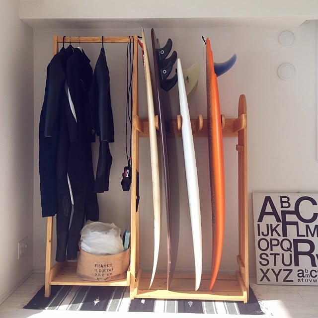 My Shelf,サーフボード,サーフボードのある部屋,サーフボードラック Kaoriの部屋