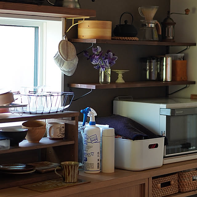 Kitchen,ベルメゾン,平屋,いつもありがとうございます♡,コメントお気遣いなく♡,キッチン背面棚DIY,新しくて懐かしい mackyの部屋