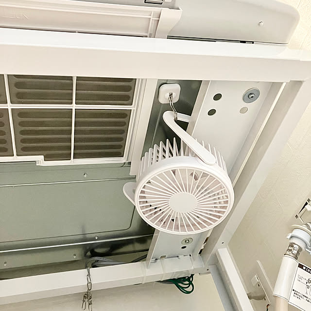 Bathroom,洗濯機,扇風機,ダイソー,マグネット,100均,洗面所,脱衣所,乾太くん,夏 miiの部屋
