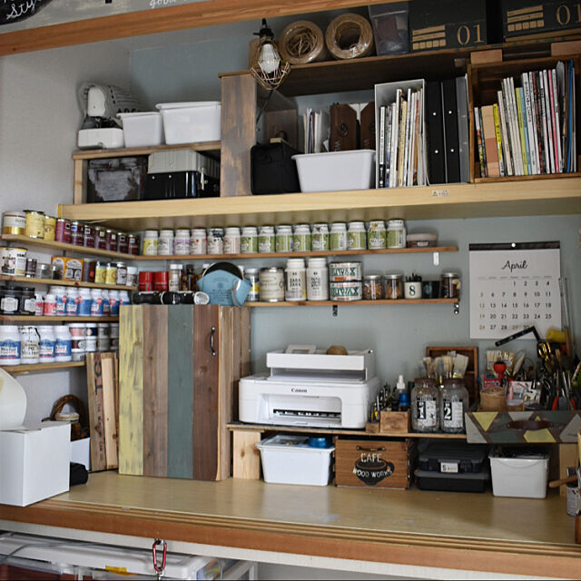 収納,押入れ,ワークデスク,DIY,ペイント,My Desk aya-woodworksの部屋