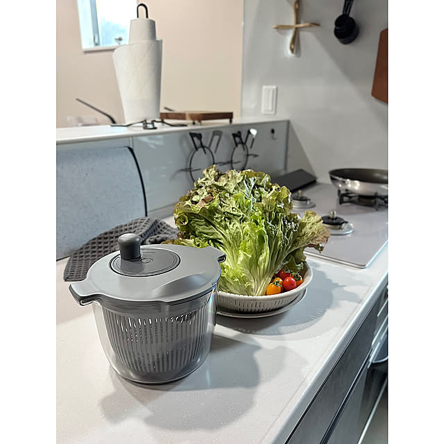 Kitchen,サラダ生活,サラダスピナー,買ってよかったもの,ヒオリエ,あっちこっち水切りマット,ザル,マーナ Dublingoの部屋