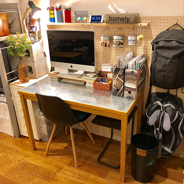 My Desk,有孔ボード,ペグボード,デスク周り,模様替え,ワンルーム TAIの部屋