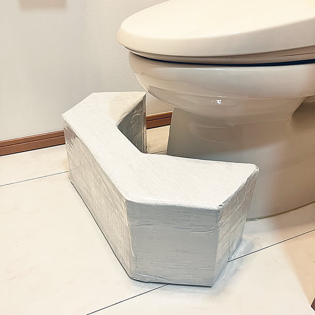 Bathroom,牛乳パックを再利用,牛乳パック 踏台,牛乳パックDIY,牛乳パック工作,牛乳パックの踏み台,牛乳パックリメイク,牛乳パック hanihaniの部屋