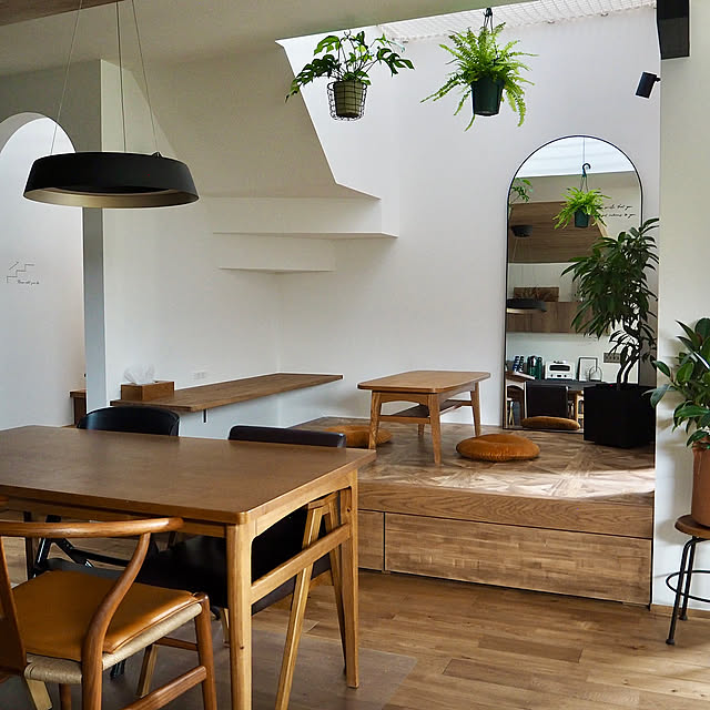 On Walls,小上がり,大型ミラー,ミラー,全身鏡,楽天で買ったもの,観葉植物 Sakkinの部屋
