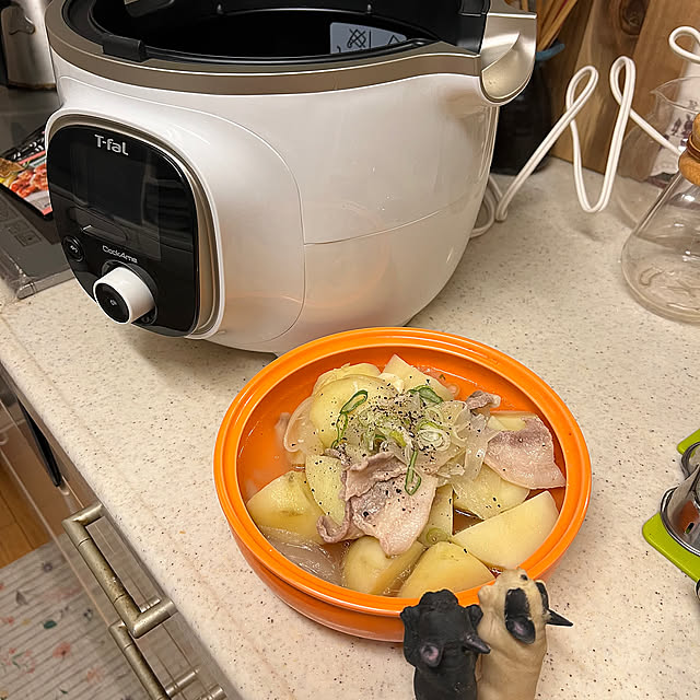 Kitchen,ガーリックシュリンプ,塩じゃが,時短料理,電気圧力鍋,cook4me,T-faL,料理,休日,新年の抱負,手作り,フレブルちゃん chi_gogaの部屋