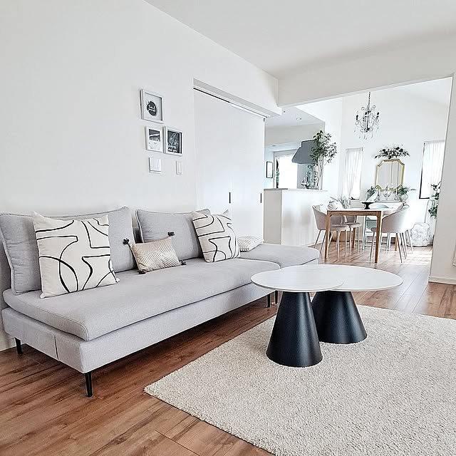 Lounge,ソファ,ニトリ,ソファー,Nシールド,ニトリのソファー,ノーチェのサイドテーブル,H&Mホーム mayu-hanの部屋