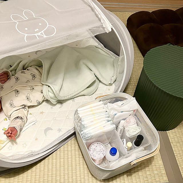 おむつ用ゴミ箱,おむつバケツ,おむつ収納,収納,赤ちゃん用品,畳部屋,IKEA,新生児,赤ちゃん,ダイニングテーブル,建売,和室 qp_ktbnの部屋