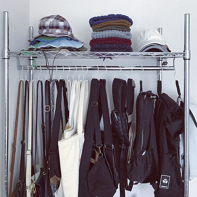 My Shelf,収納,帽子,バッグ,スチールラック,北海道,マイホーム,アルミラック miyakoの部屋
